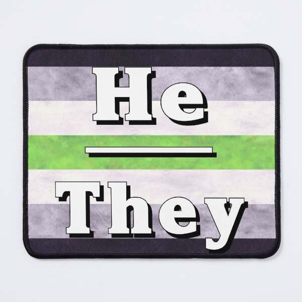 Item preview, He-They Pronouns: Agender designed and sold by TigerTorreArt.