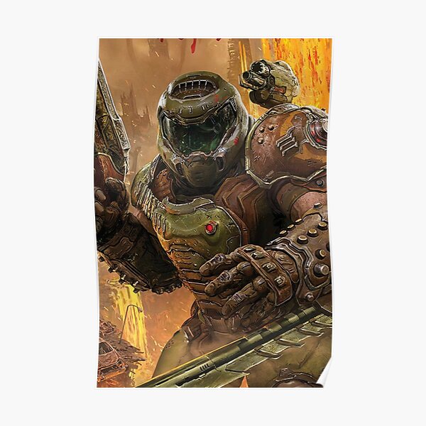 Doom Eternal Doom Killer Poster For Sale By Vintage Travler Redbubble