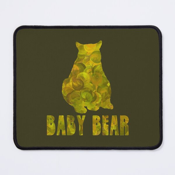 Item preview, Baby Bear Silhouette Seventies Yellow Green Abstract designed and sold by AMSonArt.