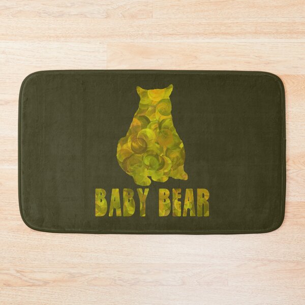 Item preview, Baby Bear Silhouette Seventies Yellow Green Abstract  designed and sold by AMSonArt.