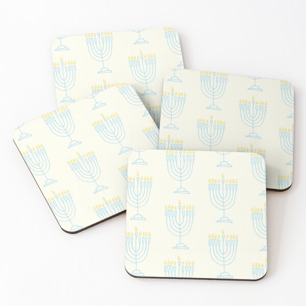 Item preview, Hannukiah Candles, Light Blue on Ivory designed and sold by KShedenhelm.