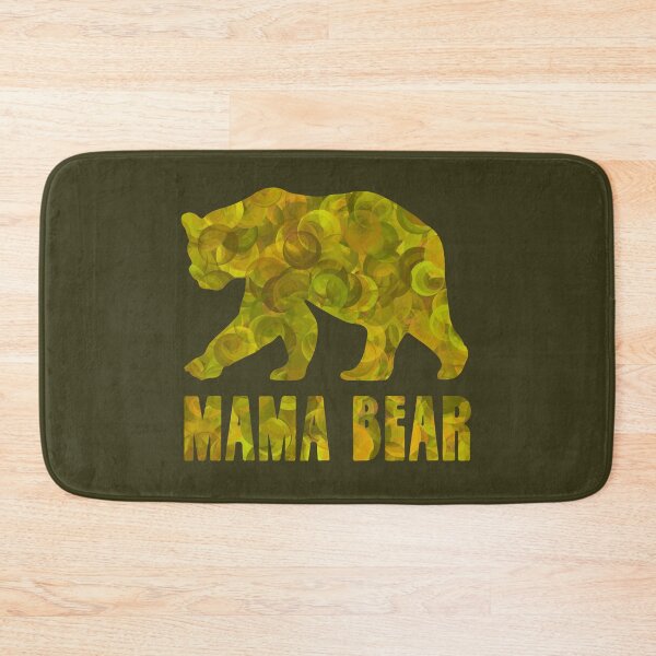 Item preview, Mama Bear Silhouette Seventies Yellow Green Abstract  designed and sold by AMSonArt.