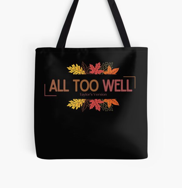 Taylor Swift Tote Bag, All Too Well Tote, Taylors Version, Taylor Swift  Merch