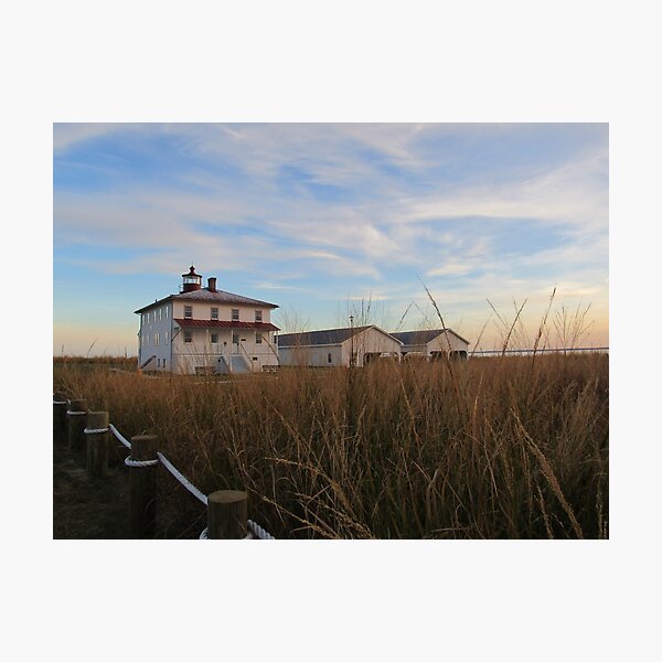 Item preview, Point Lookout Lighthouse with the buoy and coal sheds designed and sold by Tonia Delozier's Photography .