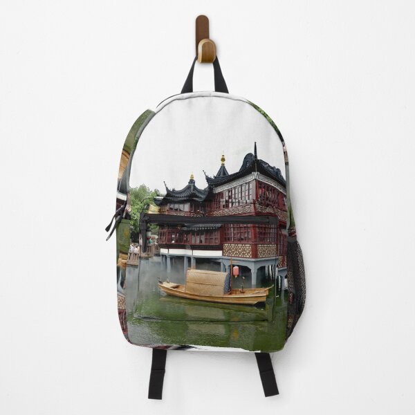 Item preview, Traditional Chinese Building on Stilts With a Boat designed and sold by thelemmingface.