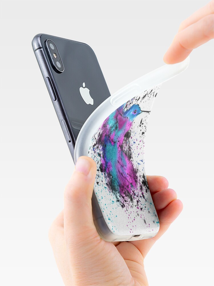 Alternate view of Splash of a Hummingbird iPhone Case & Cover