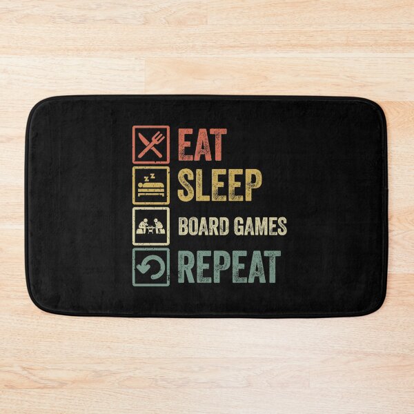 Item preview, Funny eat sleep board games repeat retro vintage designed and sold by HN-ART.