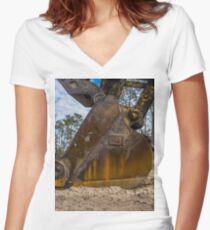 bucket excavator 2 Women's Fitted V-Neck T-Shirt