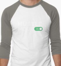 HUSTLE MODE ON - Startup/Entrepreneur Motivational Business Quotes T-shirts Men's Baseball ¾ T-Shirt