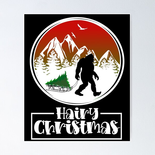 Item preview, Funny Bigfoot Christmas Hairy Christmas Sasquatch Xmas designed and sold by CharJens.