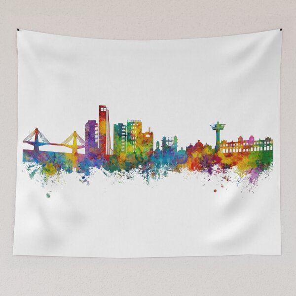 Item preview, Chattogram Bangladesh Skyline designed and sold by ArtPrints.