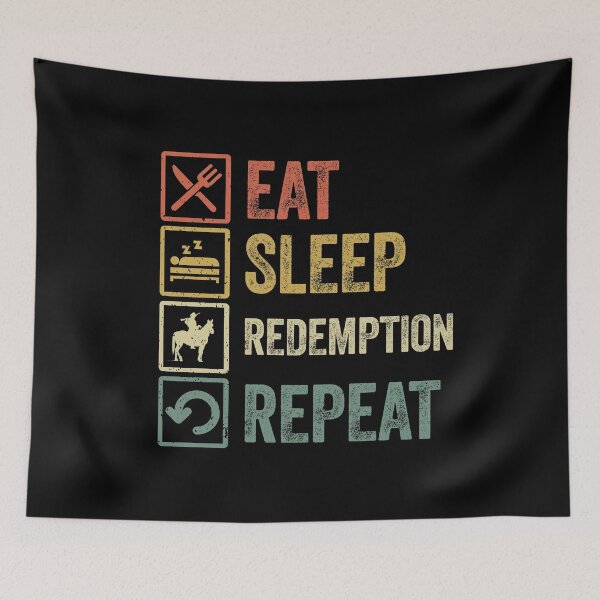 Item preview, Funny eat sleep redemption repeat retro vintage designed and sold by HN-ART.