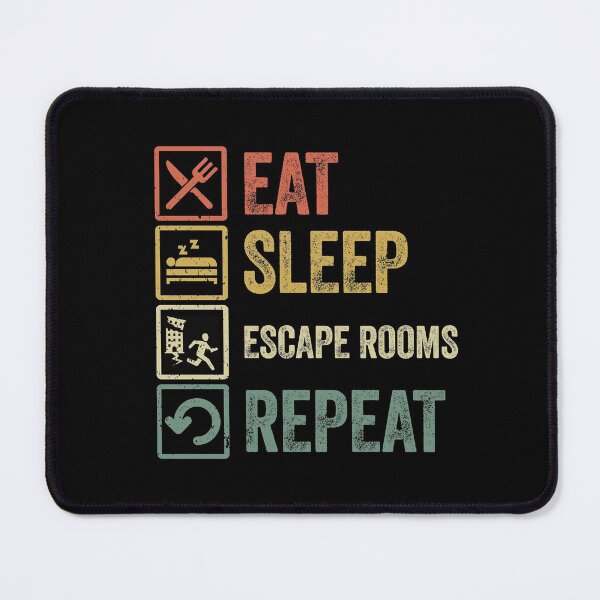 Item preview, Funny eat sleep escape rooms repeat retro vintage designed and sold by HN-ART.