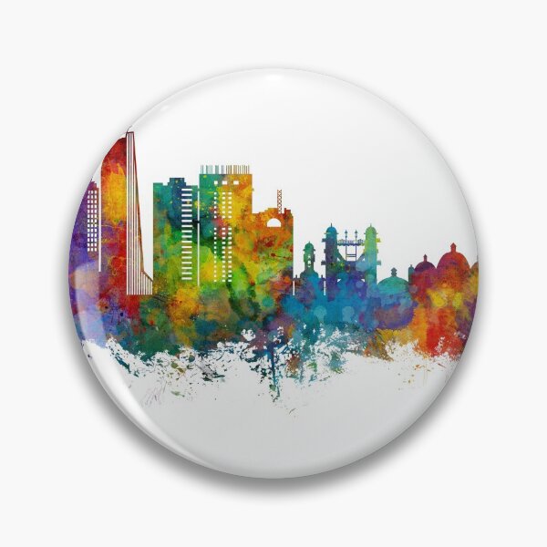 Item preview, Chattogram Bangladesh Skyline designed and sold by ArtPrints.
