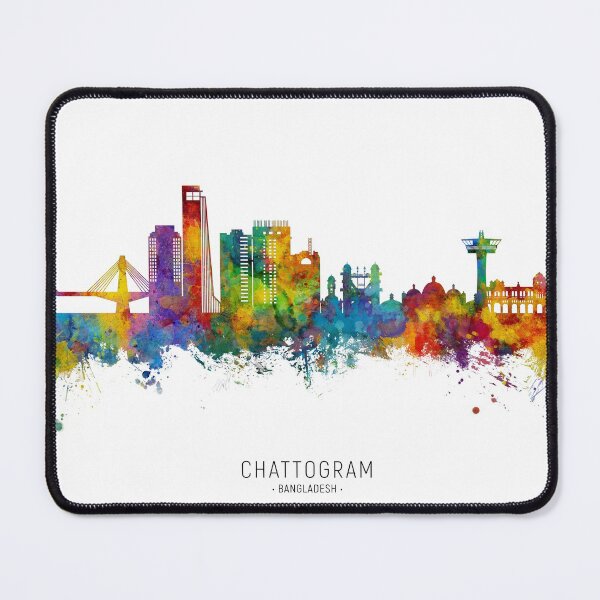 Item preview, Chattogram Bangladesh Skyline designed and sold by ArtPrints.