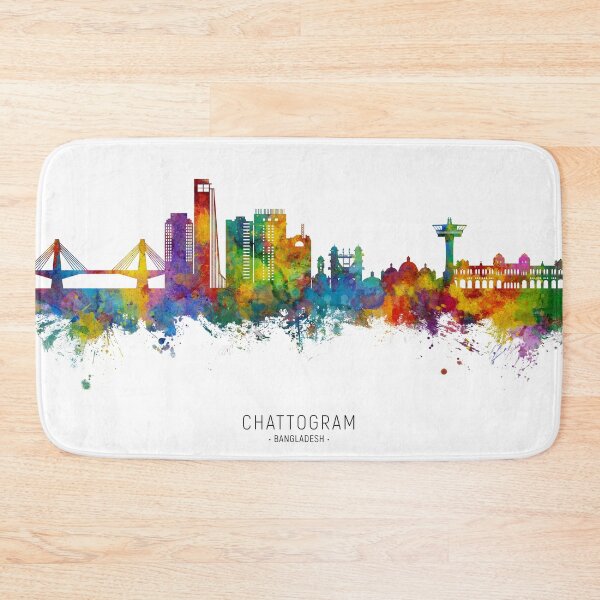 Item preview, Chattogram Bangladesh Skyline designed and sold by ArtPrints.