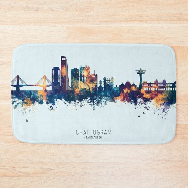 Item preview, Chattogram Bangladesh Skyline designed and sold by ArtPrints.