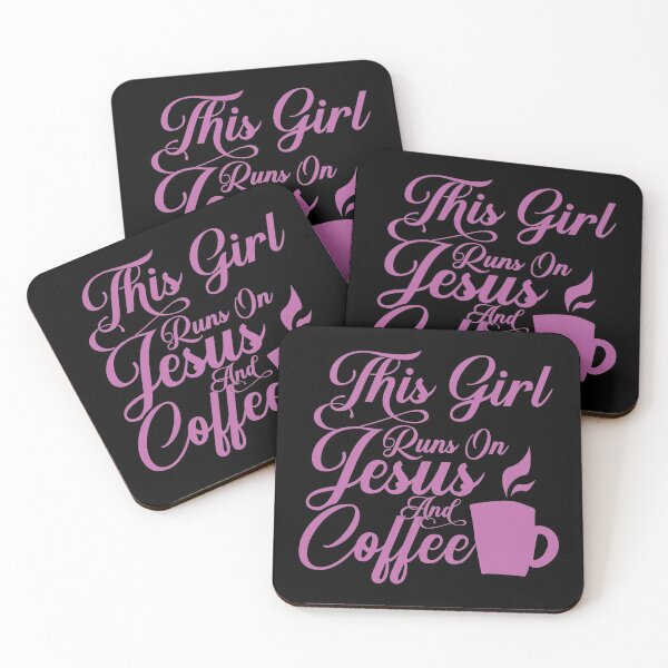 Item preview, Womens This Girl Runs On Jesus And Coffee product Christian Gift designed and sold by theodoros20.