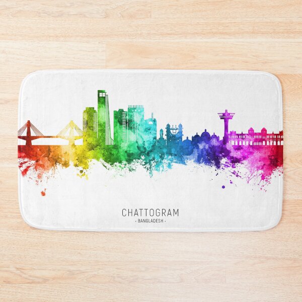 Item preview, Chattogram Bangladesh Skyline designed and sold by ArtPrints.