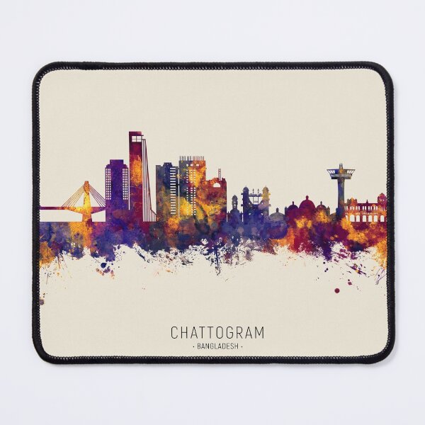 Item preview, Chattogram Bangladesh Skyline designed and sold by ArtPrints.