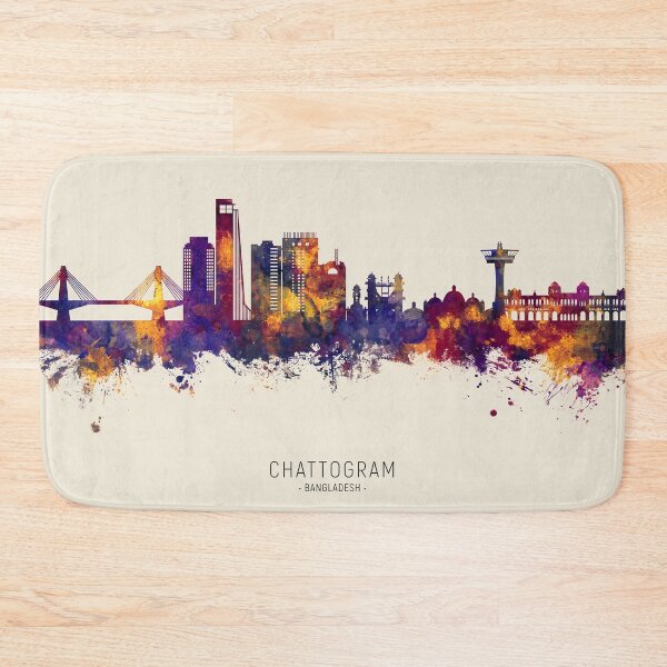 Item preview, Chattogram Bangladesh Skyline designed and sold by ArtPrints.
