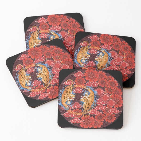 Item preview, Happy Chinese New Year 2022 Year of the Tiger - Yin Yang Bengal Tigers - Black designed and sold by johnta17.