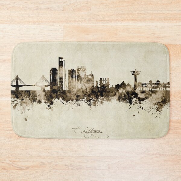Item preview, Chattogram Bangladesh Skyline designed and sold by ArtPrints.