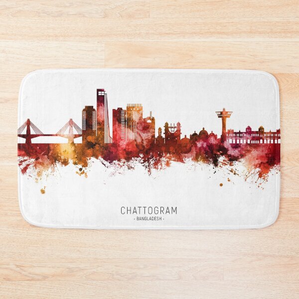 Item preview, Chattogram Bangladesh Skyline designed and sold by ArtPrints.