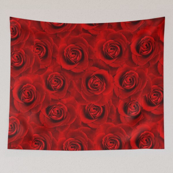 Item preview, Love Cute Bed of Red Roses Pattern designed and sold by PinkPandaDesign.