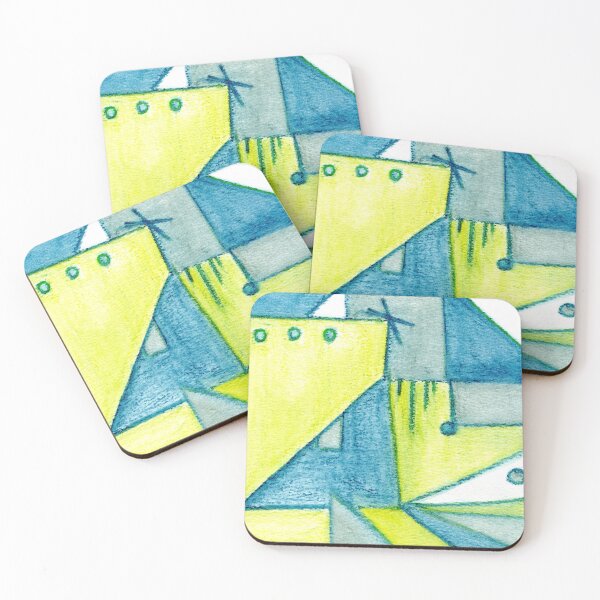 Item preview, Yellow and Blue Geometric Abstract  designed and sold by pinkal.
