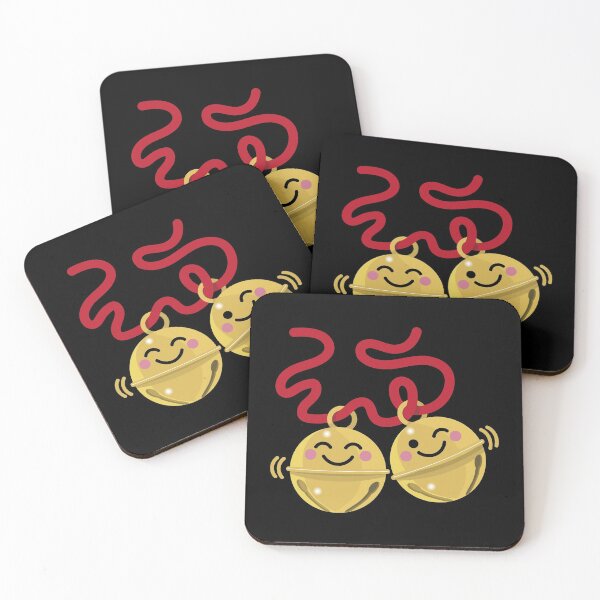 Item preview, Cute Cartoon Jingle Bells - Black designed and sold by VicEllisArt.