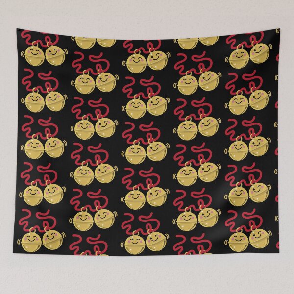 Item preview, Cute Cartoon Jingle Bells - Black designed and sold by VicEllisArt.