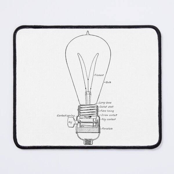 Item preview, Black and White Vintage Light Bulb designed and sold by magicbyrc.