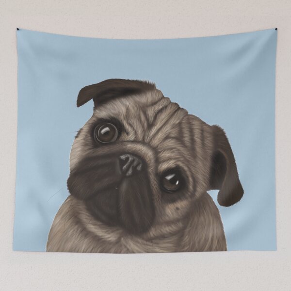 Item preview, Pug Portrait designed and sold by Kittys-Art.