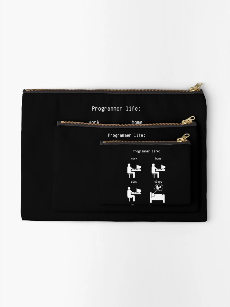 Thumbnail 2 of 4, Zipper Pouch, Programmer Life designed and sold by LiToDesignCo.