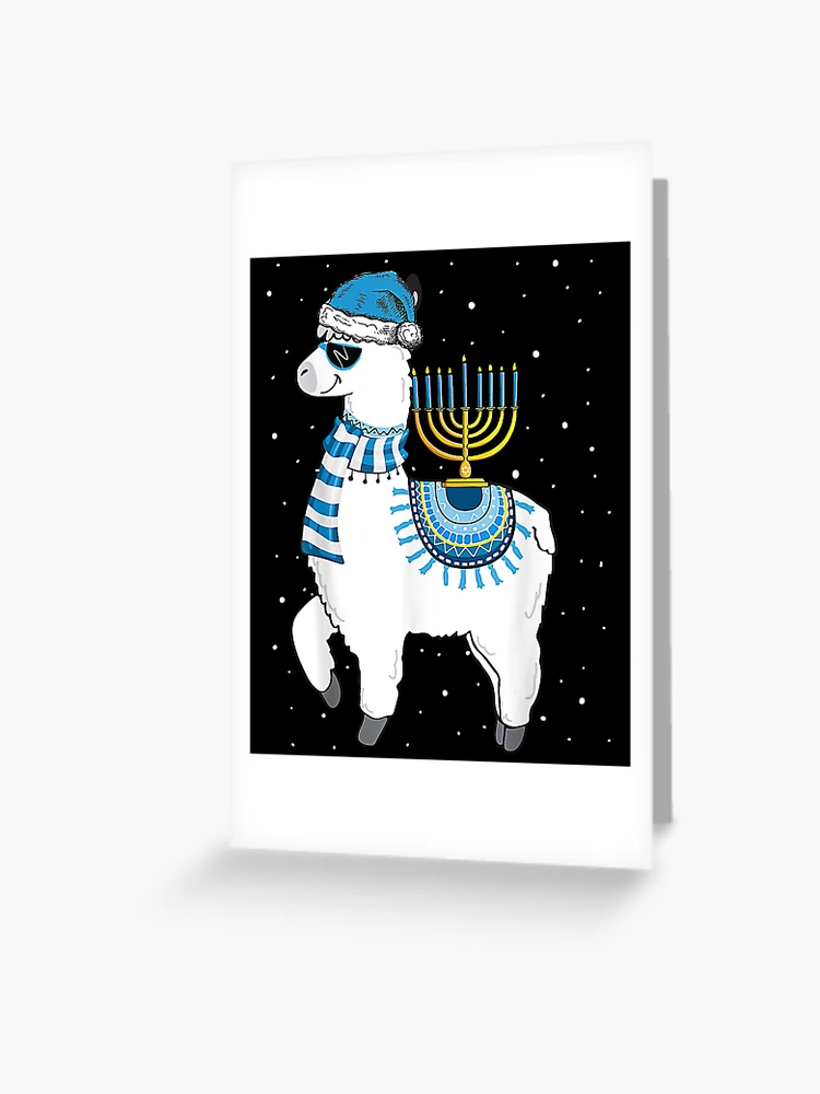 Happy Hanukkah Llamakkah Llama Menorah Alpaca Jewish Holiday Zip