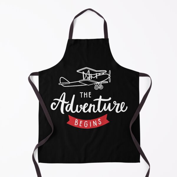 Item preview, Adventure brush lettering quote & vintage biplane designed and sold by Darina Gulbina.