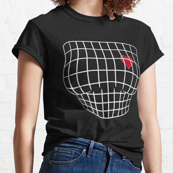 Funny Breast T-shirt Optical illusion To have a big bust-PL – Polozatee