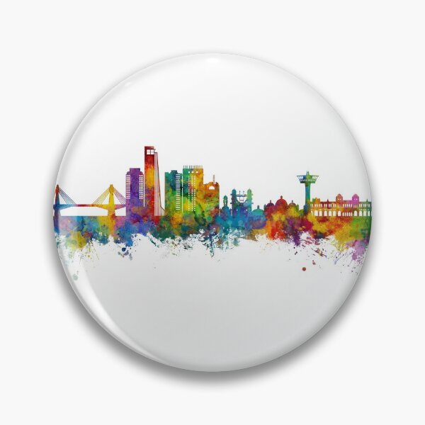 Item preview, Chattogram Bangladesh Skyline designed and sold by ArtPrints.