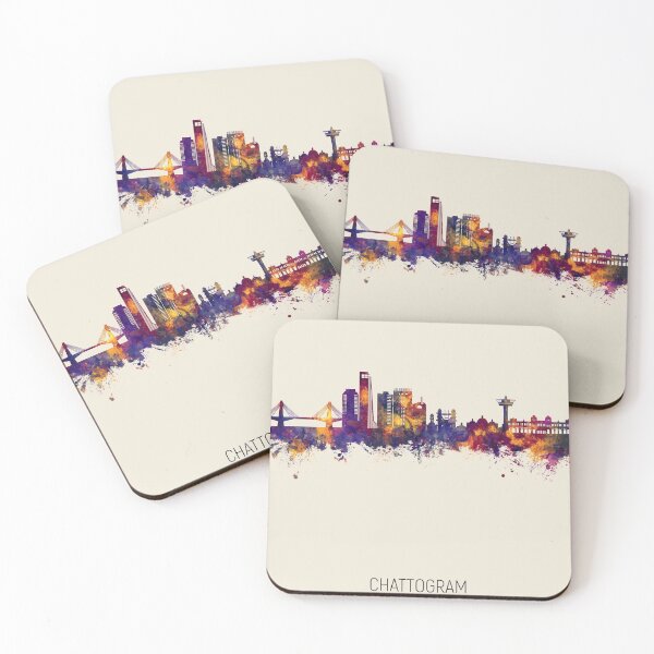 Item preview, Chattogram Bangladesh Skyline designed and sold by ArtPrints.
