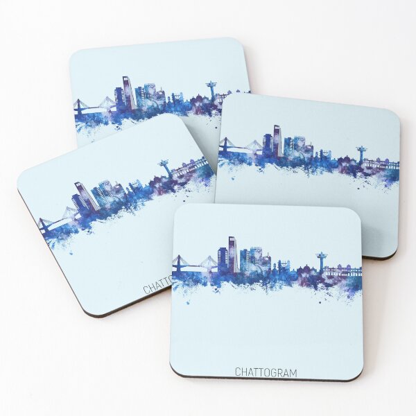 Item preview, Chattogram Bangladesh Skyline designed and sold by ArtPrints.