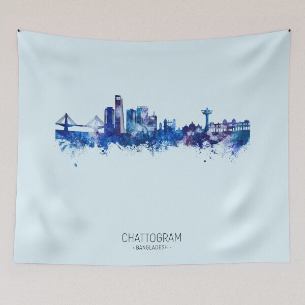Item preview, Chattogram Bangladesh Skyline designed and sold by ArtPrints.