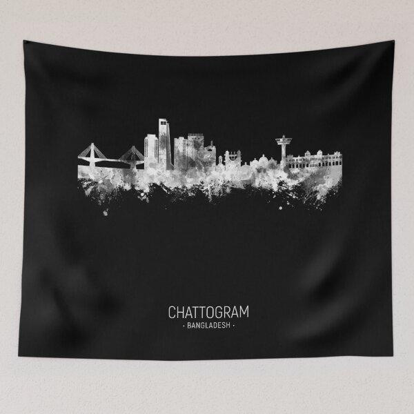 Item preview, Chattogram Bangladesh Skyline designed and sold by ArtPrints.