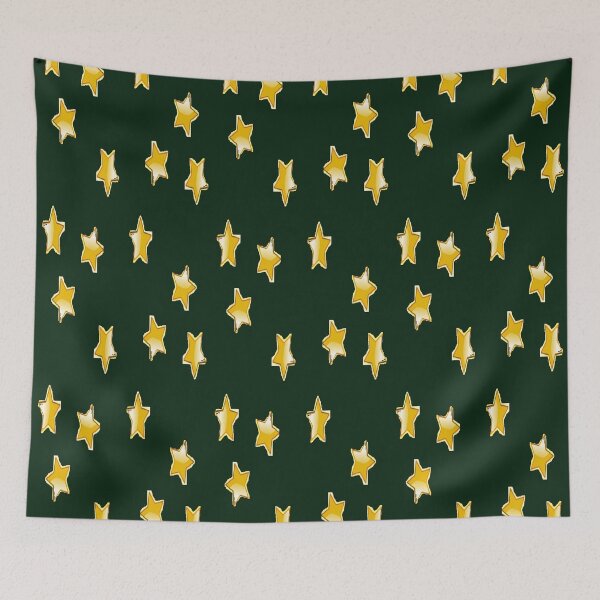 Item preview, Gold stars on green designed and sold by tetibright.