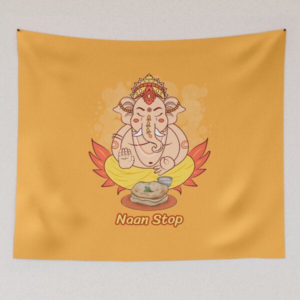 Item preview, Naan Stop. Funny Naan Bread Ganesh Elephant Indian Food Lover designed and sold by Rebel-Design.