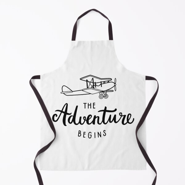 Item preview, Adventure brush lettering phrase & vintage biplane designed and sold by Darina Gulbina.
