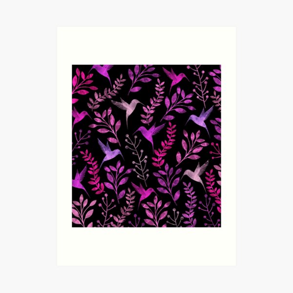Floral and Bird Art Print