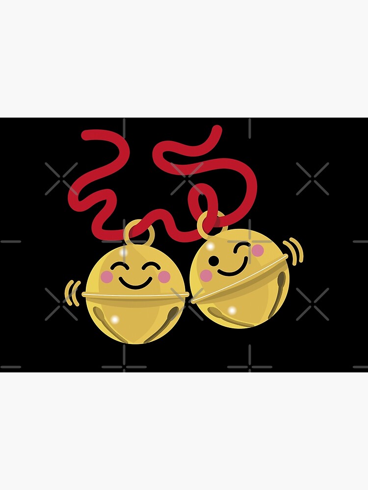 "Cute Cartoon Jingle Bells Black" Poster for Sale by VicEllisArt