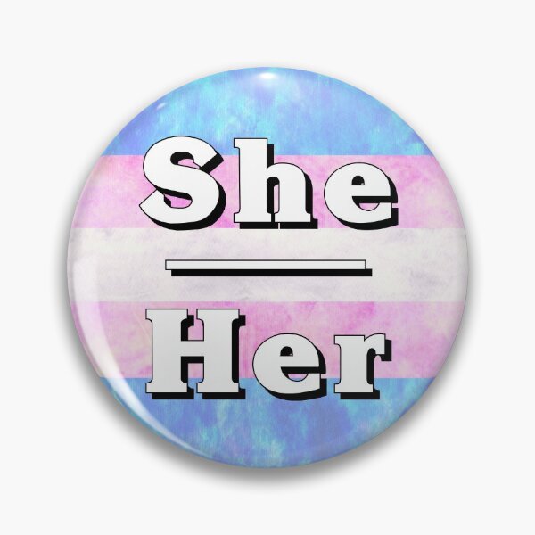 Item preview, She-Her Pronouns: Trans Pride designed and sold by TigerTorreArt.