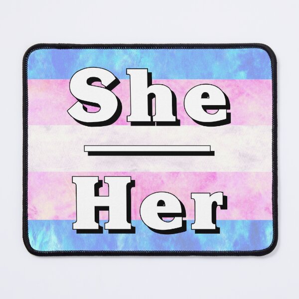 Item preview, She-Her Pronouns: Trans Pride designed and sold by TigerTorreArt.